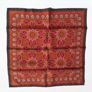 Hermes Floral Silk Pocket Scarf